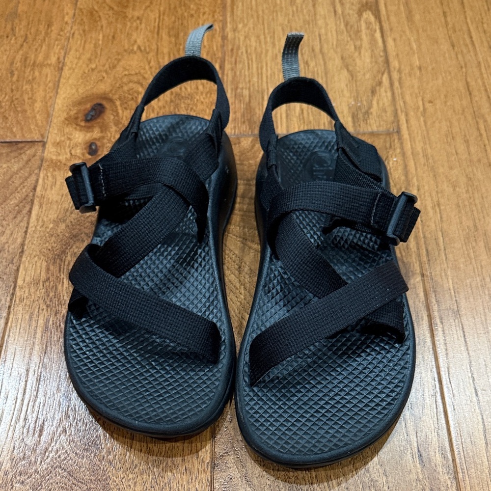 Chaco Black Sandals with Gray Soles